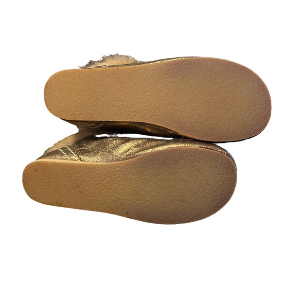 Colin Stuart Feather gold statement boots sz 7.5 - Picture 6 of 10